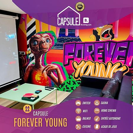 Capsule Forever Young - Jacuzzi - Sauna - Billard - Arcade De Jeux - Netflix & Home Cinema - Ping Pong Hastiere-par-dela Exterior foto
