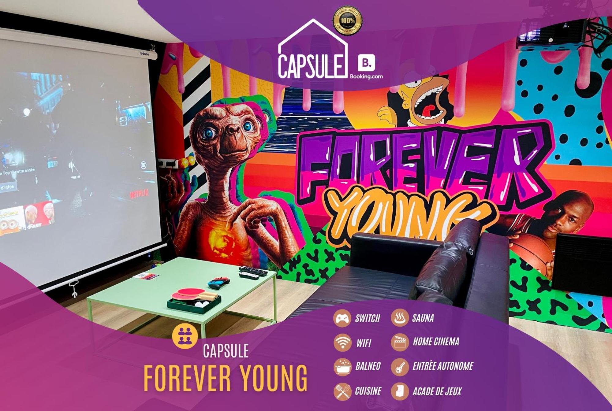 Capsule Forever Young - Jacuzzi - Sauna - Billard - Arcade De Jeux - Netflix & Home Cinema - Ping Pong Hastiere-par-dela Exterior foto